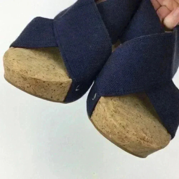 New Lucky Brand Platforms Size 10 40 Miller2 Navy - Picture 9 of 9